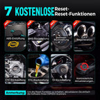 OBD2 Diagnosegerät KFZ Fehlerauslesegerät für ABS SRS Motor Getriebe 7 Reset-Funktionen AutoVIN