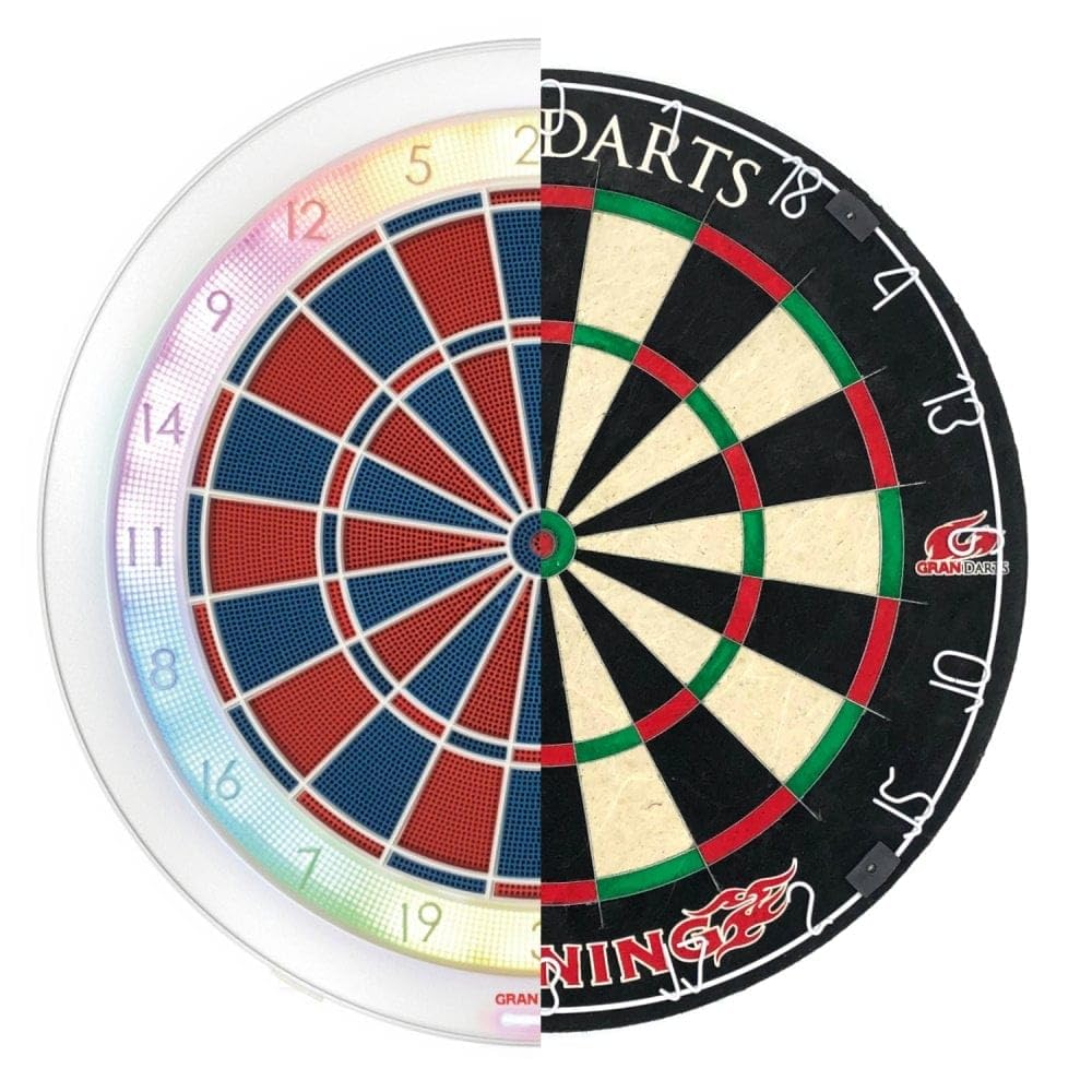 Elektronische Smart-Dartscheibe GranBoard 132 mit Bluetooth 4.0 13,2 Zoll Turniergröße und 2-Loch Double- und Triplefeldern