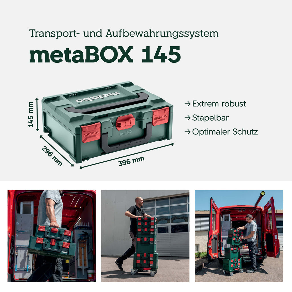 Lackfräse LF 850 S 850 W mit stufenloser Frästiefe 4 Hartmetall-Wendemessern und metaBOX 145