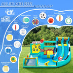 Kinder-Hüpfburg 20286 mit Wasserrutsche und Pool 452 x 416 x 210 cm 550-W-Gebläse für Indoor und Outdoor