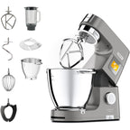 Küchenmaschine Titanium Chef Patissier XL KWL90.034SI 1400 W 7 L Rührschüssel mit Waage Wärmefunktion und Patisserie Set