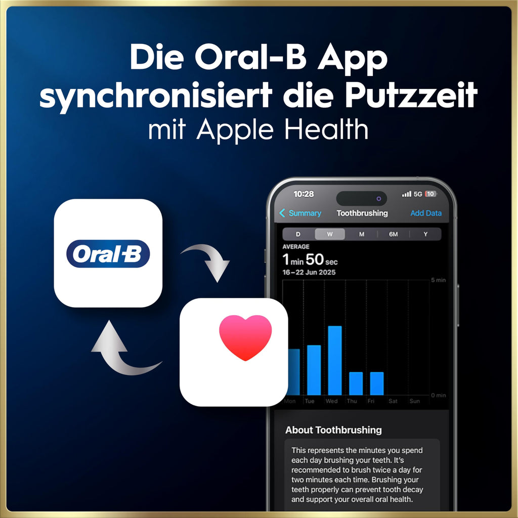 Elektrische Zahnbürste iO Series 9 7 Putzmodi runder Bürstenkopf App Andruckkontrolle 3 Aufsteckbürsten Lade-Reise-Etui