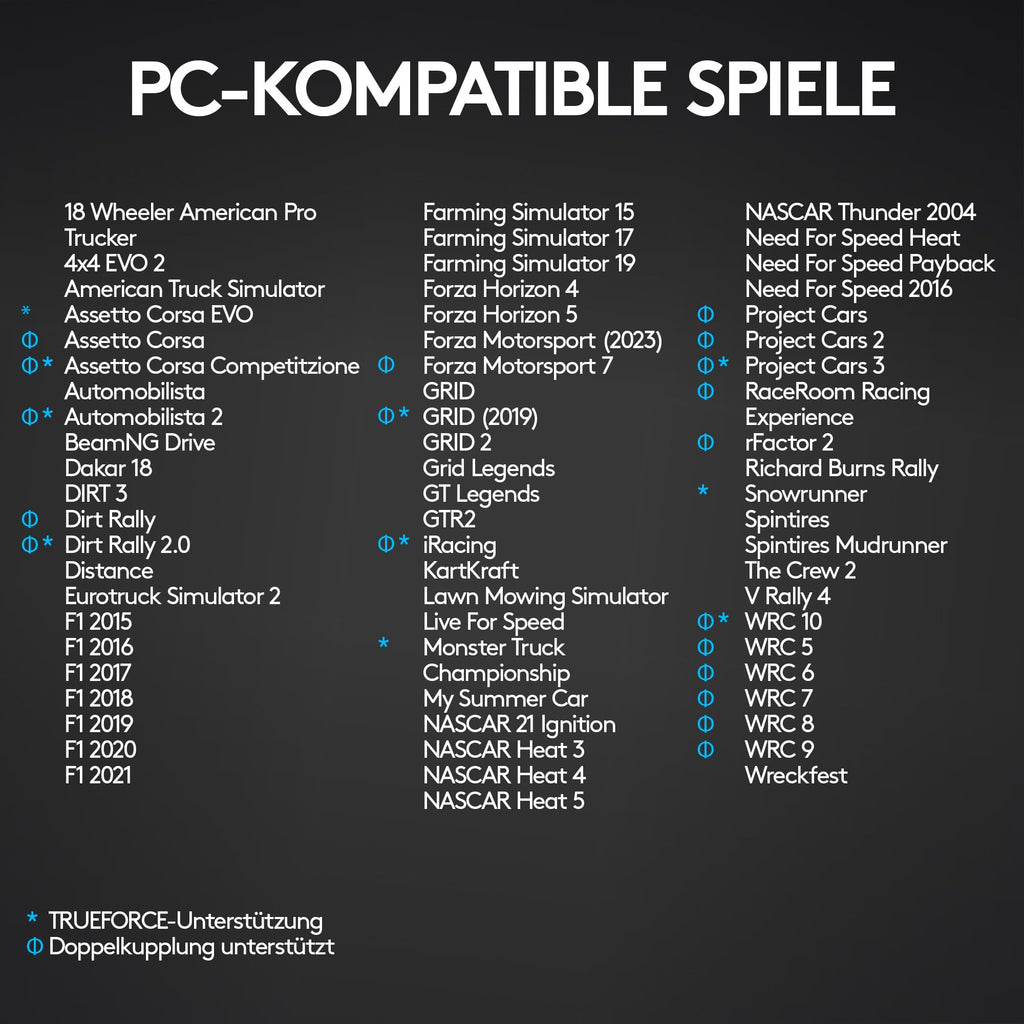 Gaming Rennlenkrad G29 mit 900° Lenkbereich Force Feedback Edelstahlpedalen und Leder-Lenkrad für PS5 PS4 PC Mac