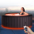Aufblasbarer Whirlpool Aurora für 6 Personen Ø 204 x 70 cm 138 Massagedüsen RGB-LED-Beleuchtung