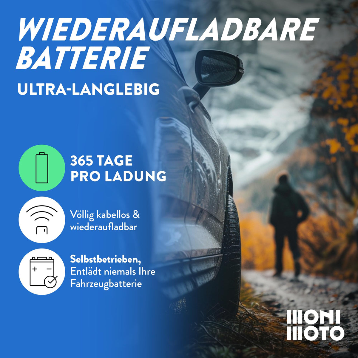 GPS Tracker Monimoto 9 für Motorräder mit Alarm und GPS-Ortung IP68 900 mAh Akku LTE-M eSIM bis zu 12 Monate