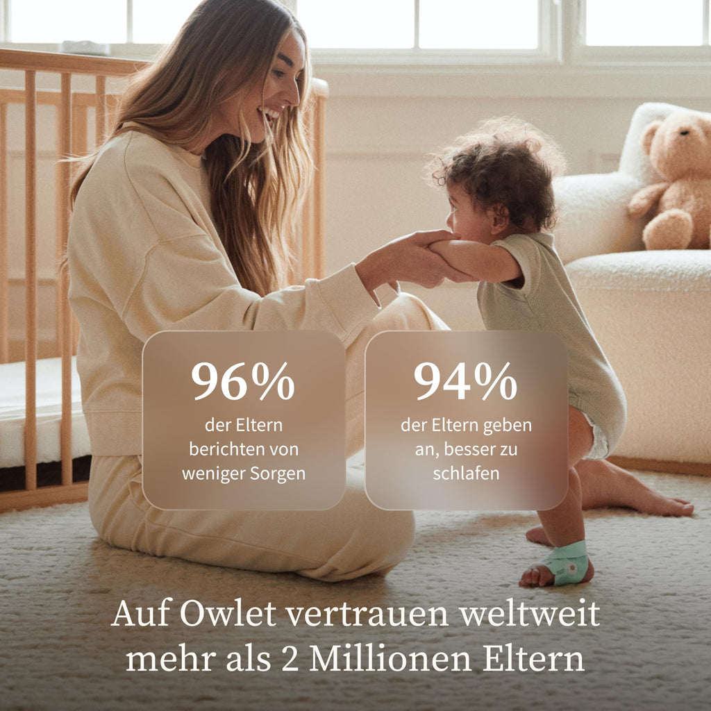 Dream Sock Babyphone mit App Schlaftracking Echtzeit-Benachrichtigungen Bluetooth WLAN 16 Stunden Akkulaufzeit