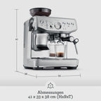 Espressomaschine Barista Express Impress SES876BSS4EEU1 25 Mahlgradeinstellungen Kegelmahlwerk Milchaufschäumer 1850 W