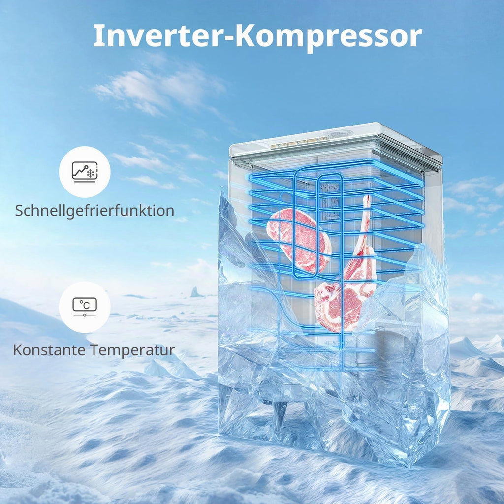 Freezer 99 L RCC102WH2EU(E) 38 dB Inverter Kompressor 4-Sterne Schnellgefrierung Kühl- und Gefrierfunktion freistehend