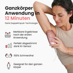 IPL Haarentfernungsgerät 2.0 mit 3 Intensitätsstufen Kontaktsensor Rasierer Reisetasche und Reinigungsstäbchen