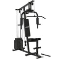 Kraftstation ProfiGym 2000 Modell 24808 mit 40 kg Gewichten Latzug Butterfly Seilzug und Beinstrecker Schwarz