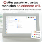 Digitaler Familienkalender 15,6 Zoll Wandkalender FHD Touchscreen App für iOS und Android 40 x 25 cm Kalender To-dos Routinen