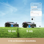 LiDAX Ultra 1600 Mähroboter ohne Begrenzungskabel 3D LiDAR KI Vision 1600 m² 4G 5 cm Kantenschnitt