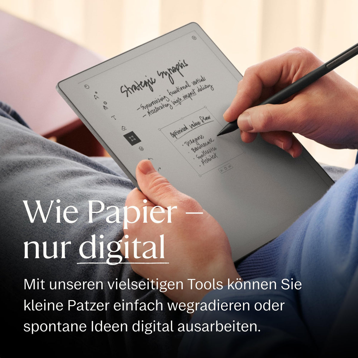 Paper Pure 10,3 Zoll E-Ink Tablet Schwarz-Weiß-Display WLAN mit Marker für Notizen Zeichnen und Dokumente