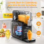Slush Maschine 2,5 L mit 6 Programmen LED-Display Kompressor Selbstreinigung Keep Cool Funktion Modell FS306