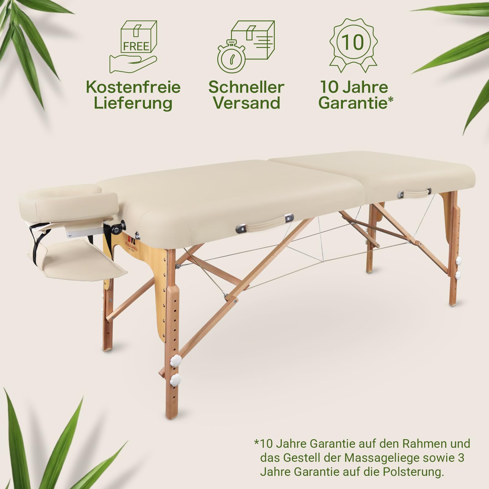 MA-CF-001 Massageliege klappbar höhenverstellbar 71 cm Holz 250 kg Belastbarkeit