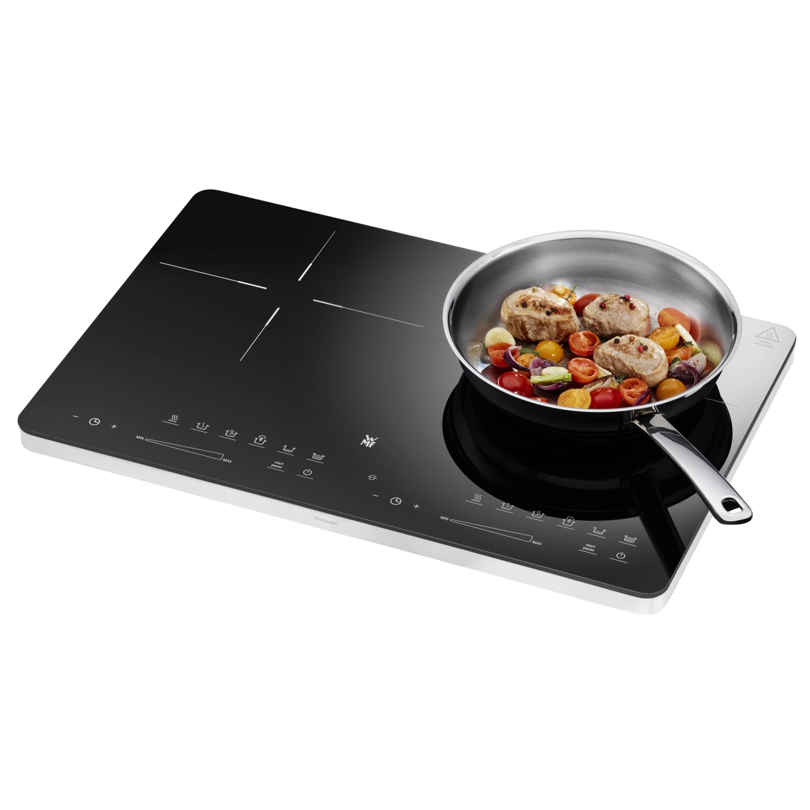 Induktionskochfeld Kult X Doppel 0415320011 2 Platten 2 Kochzonen 3500 W 8 Stufen Topferkennung Touch-Display Timer