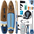 Extra Großes aufblasbares SUP Board 335 x 83 x 15 cm für 2+1 Personen bis 250 kg mit StabilTrac Finne und Kayak Sitz