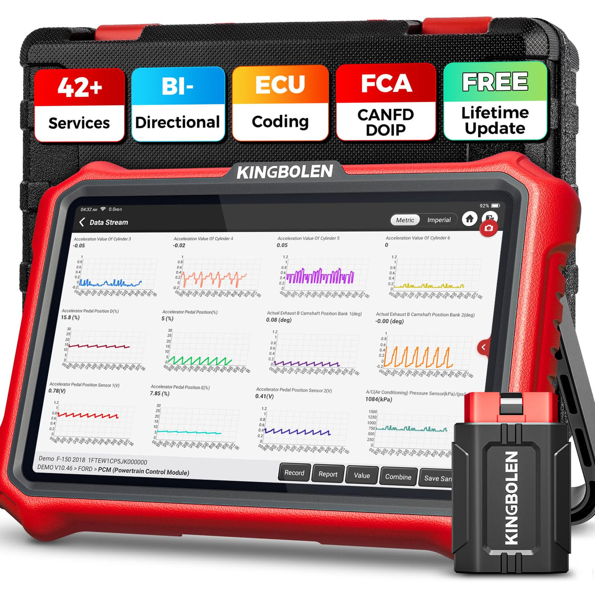 OBD2 Diagnosegerät K8 PRO Bluetooth 8 Zoll Vollsystemdiagnose bidirektionale Steuerung ECU Codierung CAN FD DOIP