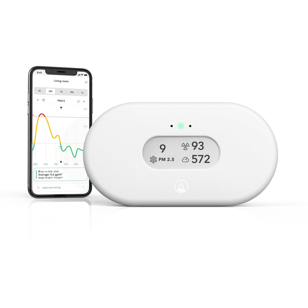 Radon und Luftqualitätsmessgerät View Plus 2960 mit PM2.5 CO2 VOC Feuchtigkeit und Luftdruck