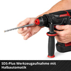 Akku-Bohrhammer 18 V Brushless 3 J SDS-plus 4 Funktionen 28 mm 3,0 Ah Akku Ladegerät Koffer 3 Bohrer Flachmeißel
