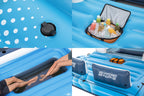 Badeinsel für 6 Personen Tropical Breeze 389 × 274 cm mit Sonnendach Kühltasche und 6 Getränkehaltern