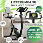 3in1 Heimtrainer Fahrrad klappbar mit Magnetwiderstand 10 Stufen tiefem Einstieg SoftFoam Sitz und 140 kg Belastbarkeit