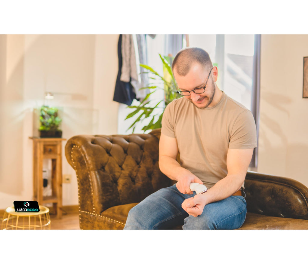 Ultraschallgerät für Körper und Gesicht mit Wärme 3 Stufen 10 Min Timer kabellos vibrationsfrei mit Audio Entspannungsübungen