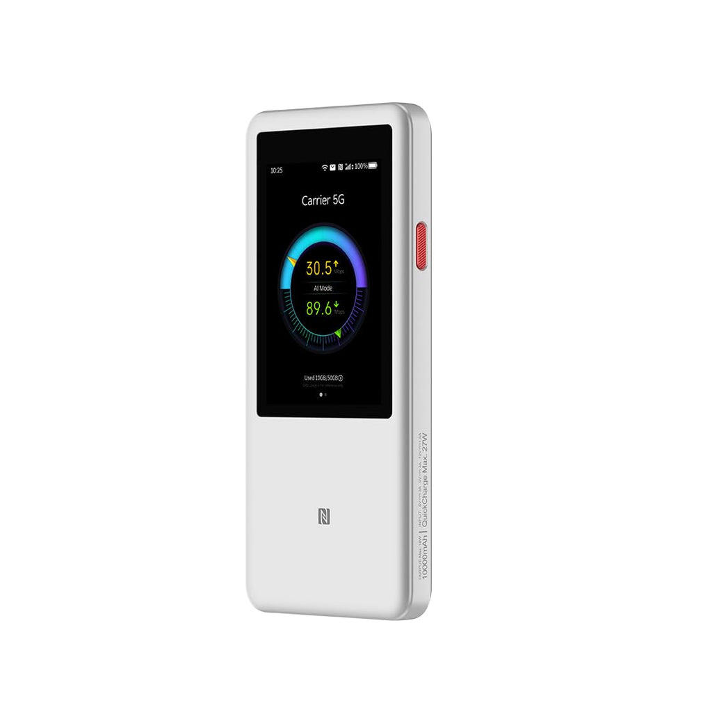 U60 Pro MU5250 5G Mobiler WLAN-Router Wi-Fi 7 4,29 Gbit/s 10000 mAh Akku 3,5 Zoll Touchscreen NFC für bis zu 64 Geräte
