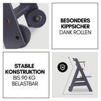 Beta+ Hochstuhl Newborn Set mit Deluxe Bouncer Holz Kinderhochstuhl ab Geburt maximale Belastung 90 kg mit Essbrett und Sitzkissen