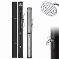 Solardusche 60 L mit Handbrause Thermometer schwenkbarem Duschkopf und Snap-In Technologie für Pool Garten Camping