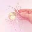 Gartenschnecke Buntglas Sonnenfänger mit Kristallen – 9,5 x 16,5 cm