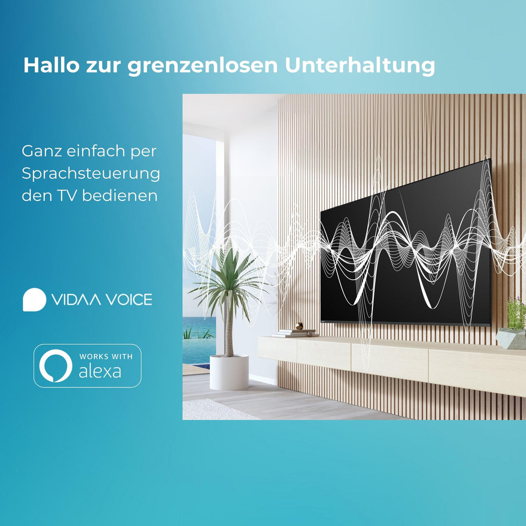 32 Zoll Fernseher 32LV3F63DA VIDAA Smart TV Full HD HDR Bluetooth 2x HDMI 1x USB Sprachsteuerung Apple AirPlay Dolby Audio Triple-Tuner