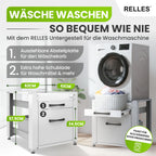 Waschmaschinen Untergestell A007 mit Schublade und Ablage 500 kg Tragkraft 62 x 62 x 57,5 cm höhenverstellbare Füße
