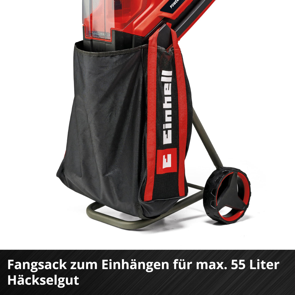 Akku-Messerhäcksler REDAXXO 36/25 36 V für Äste bis 25 mm mit 3 Wendemessern 55 L Fangsack