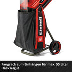 Akku-Messerhäcksler REDAXXO 36/25 36 V für Äste bis 25 mm mit 3 Wendemessern 55 L Fangsack