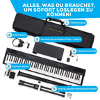 Digitalpiano Recital Play 88 Tasten 480 Sounds USB MIDI mit Ständer Sustain-Pedal Kopfhörer und Tragetasche
