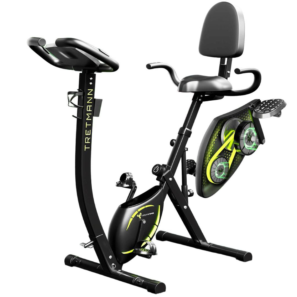 3in1 Heimtrainer Fahrrad klappbar mit Magnetwiderstand 10 Stufen tiefem Einstieg SoftFoam Sitz und 140 kg Belastbarkeit