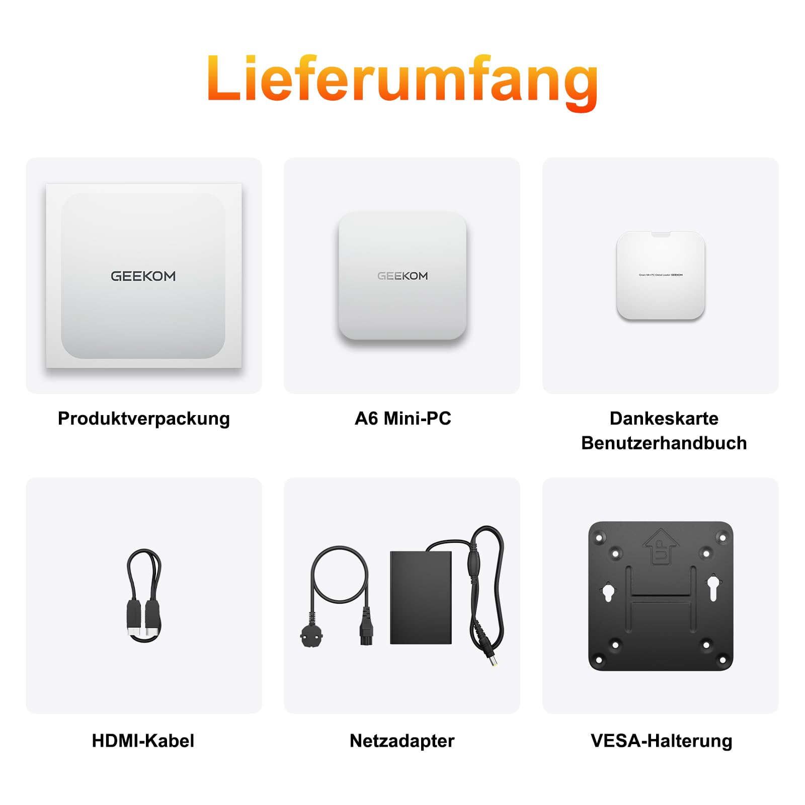 Mini-PC A6 mit AMD Ryzen 7 6800H 4,7 GHz, Radeon 680M, 16GB DDR5, 1TB PCIe 4.0 SSD, 2x USB4, 2x HDMI, Windows 11 Pro