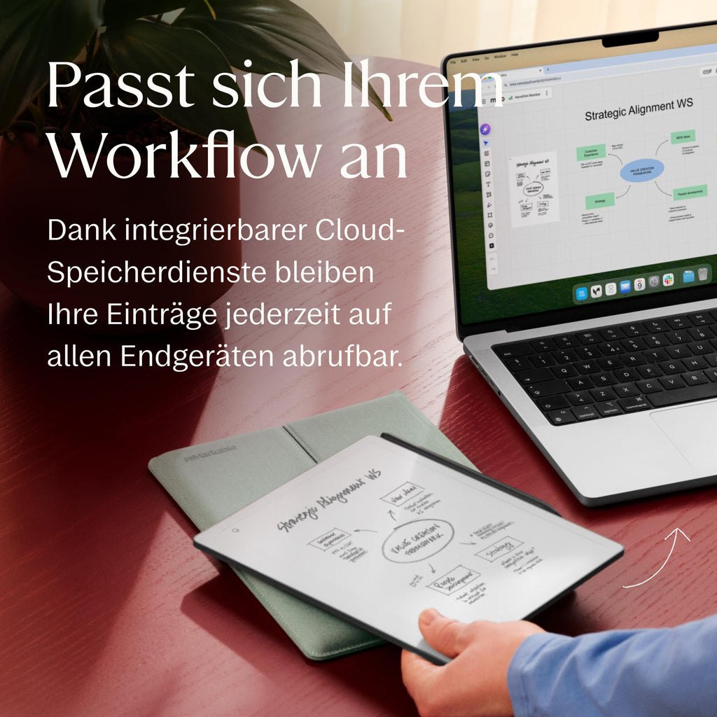 Paper Pure 10,3 Zoll E-Ink Tablet Schwarz-Weiß-Display WLAN mit Marker für Notizen Zeichnen und Dokumente