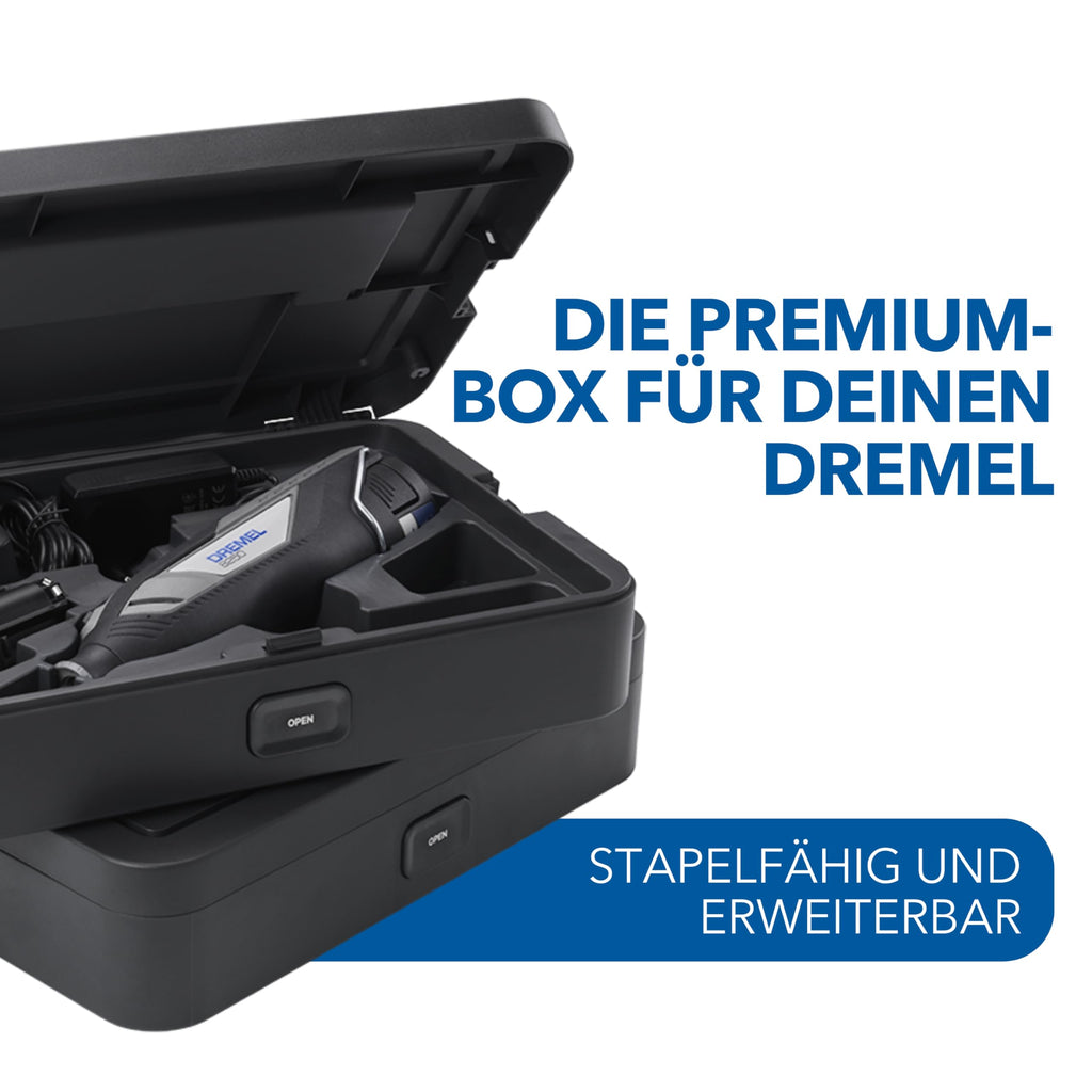 Akku-Rotationswerkzeug 8250 12 V 5000–30000 U/min bürstenlos mit 65 Zubehören 5 Aufsätzen 2 Akkus und Ladegerät
