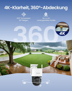 4K 8MP PTZ Überwachungskamera Outdoor TrackMix WiFi mit Wi-Fi 6 6X Hybrid-Zoom Auto-Tracking 30m Nachtsicht