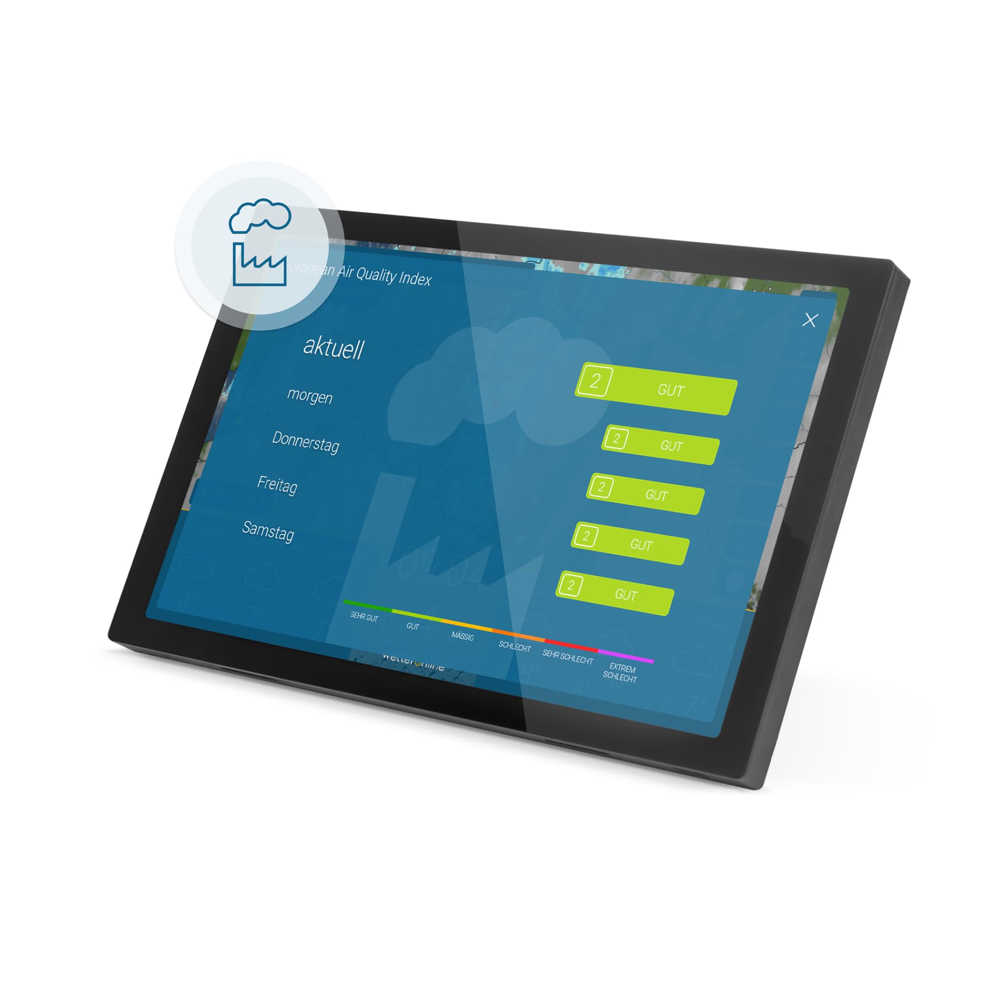 WLAN Wetterstation home 4 WetterDisplay 11 Zoll HD Farbdisplay WetterRadar RegenRadar Wettervorhersage