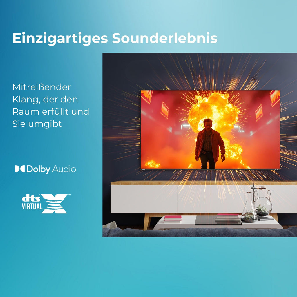 32 Zoll Fernseher 32LV3F63DA VIDAA Smart TV Full HD HDR Bluetooth 2x HDMI 1x USB Sprachsteuerung Apple AirPlay Dolby Audio Triple-Tuner