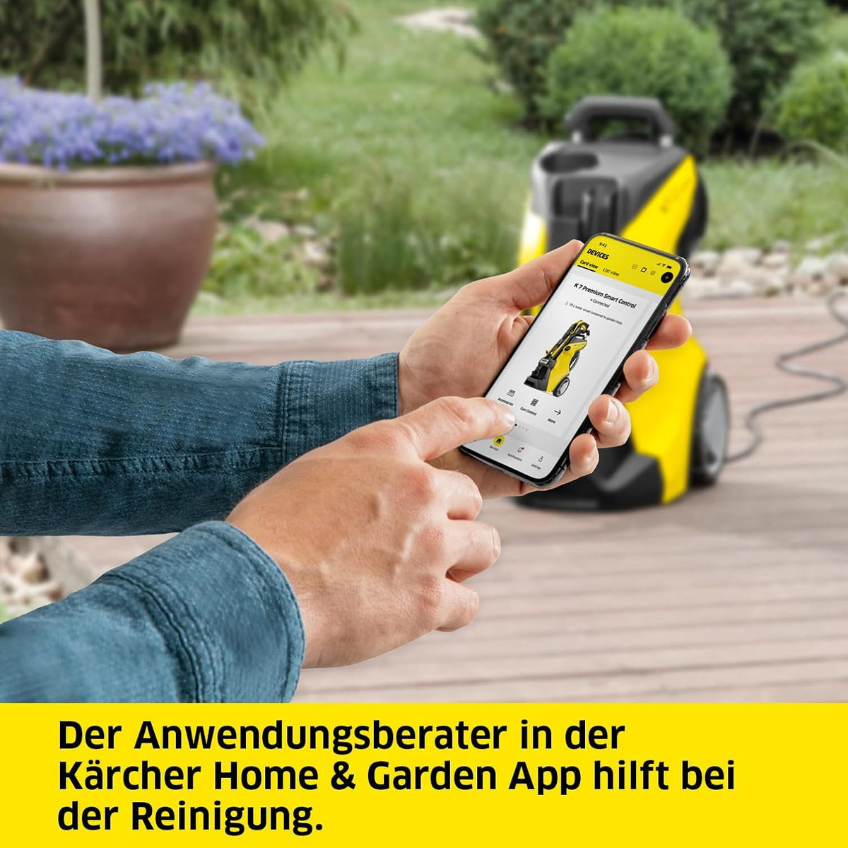 Hochdruckreiniger K 4 Power Control 130 bar 420 l/h 8 m Schlauch App-Unterstützung Plug 'n' Clean Dreckfräser
