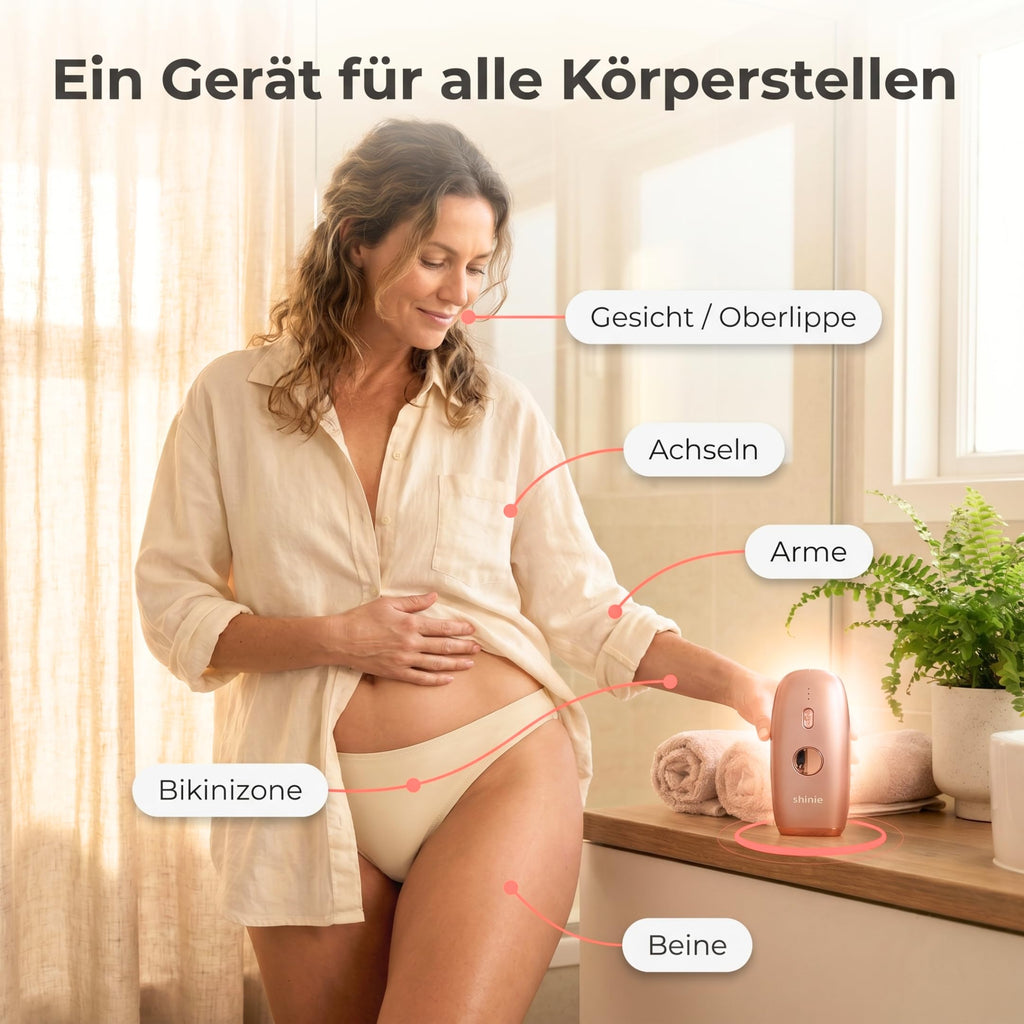 IPL Haarentfernungsgerät 2.0 mit 3 Intensitätsstufen Kontaktsensor Rasierer Reisetasche und Reinigungsstäbchen