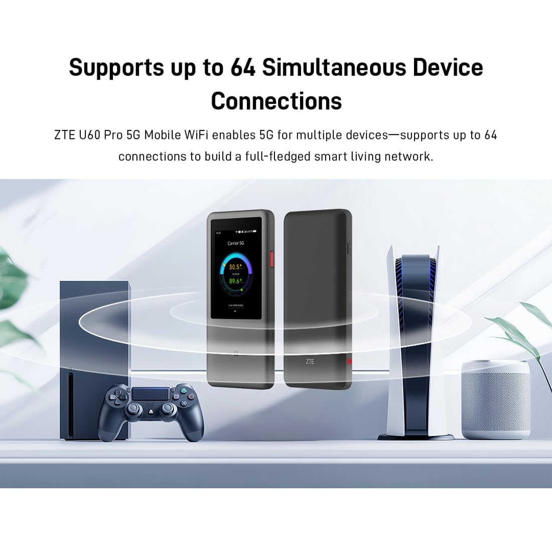 U60 Pro MU5250 5G Mobiler WLAN-Router Wi-Fi 7 4,29 Gbit/s 10000 mAh Akku 3,5 Zoll Touchscreen NFC für bis zu 64 Geräte