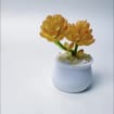 Handgefertigte Glasblume im Keramiktopf, Schreibtisch-Dekoration, 10 cm