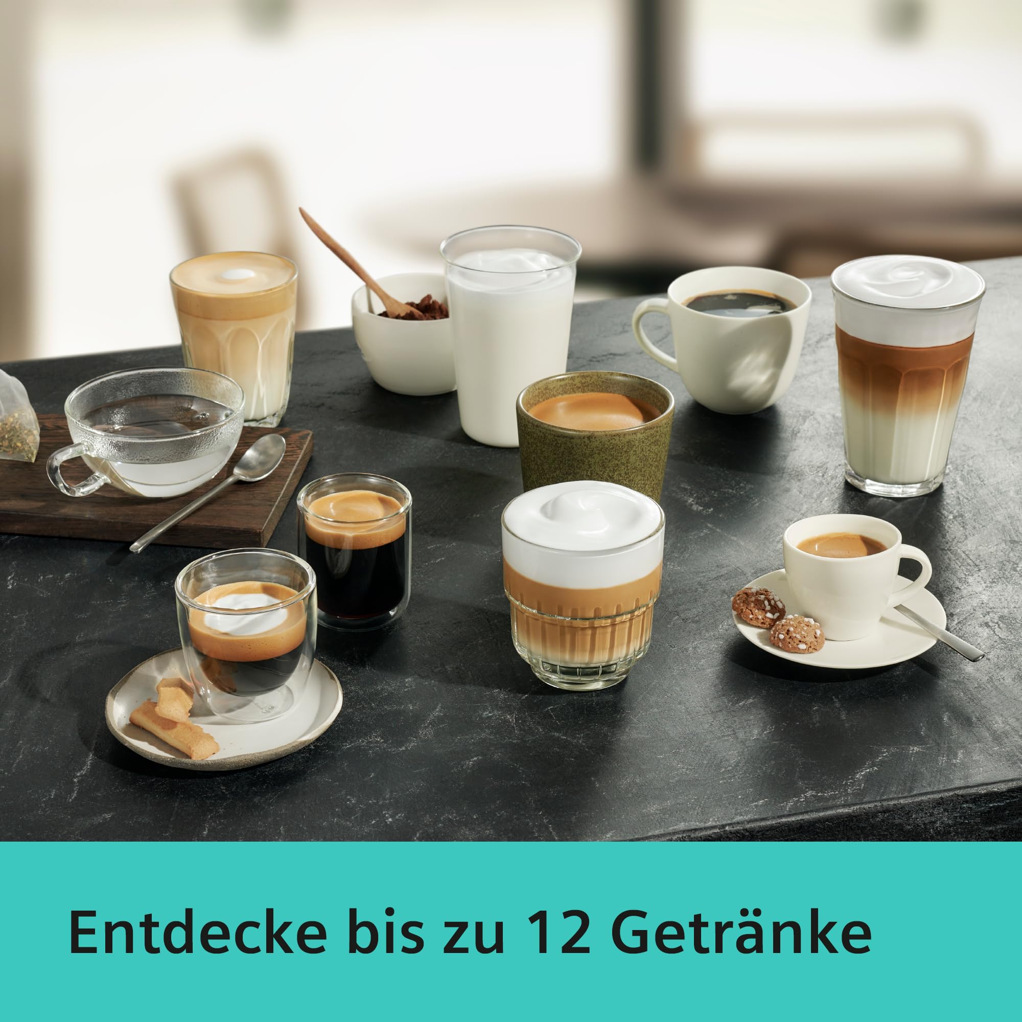 Kaffeevollautomat EQ6 plus s700 TE657503DE mit Milchsystem 12 Getränke Touchdisplay Keramikmahlwerk 1,7 l