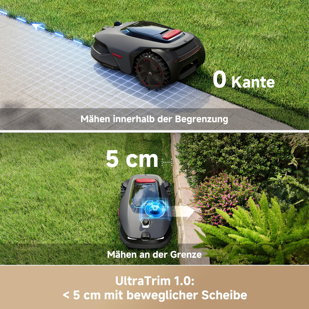 LiDAX Ultra 1600 Mähroboter ohne Begrenzungskabel 3D LiDAR KI Vision 1600 m² 4G 5 cm Kantenschnitt