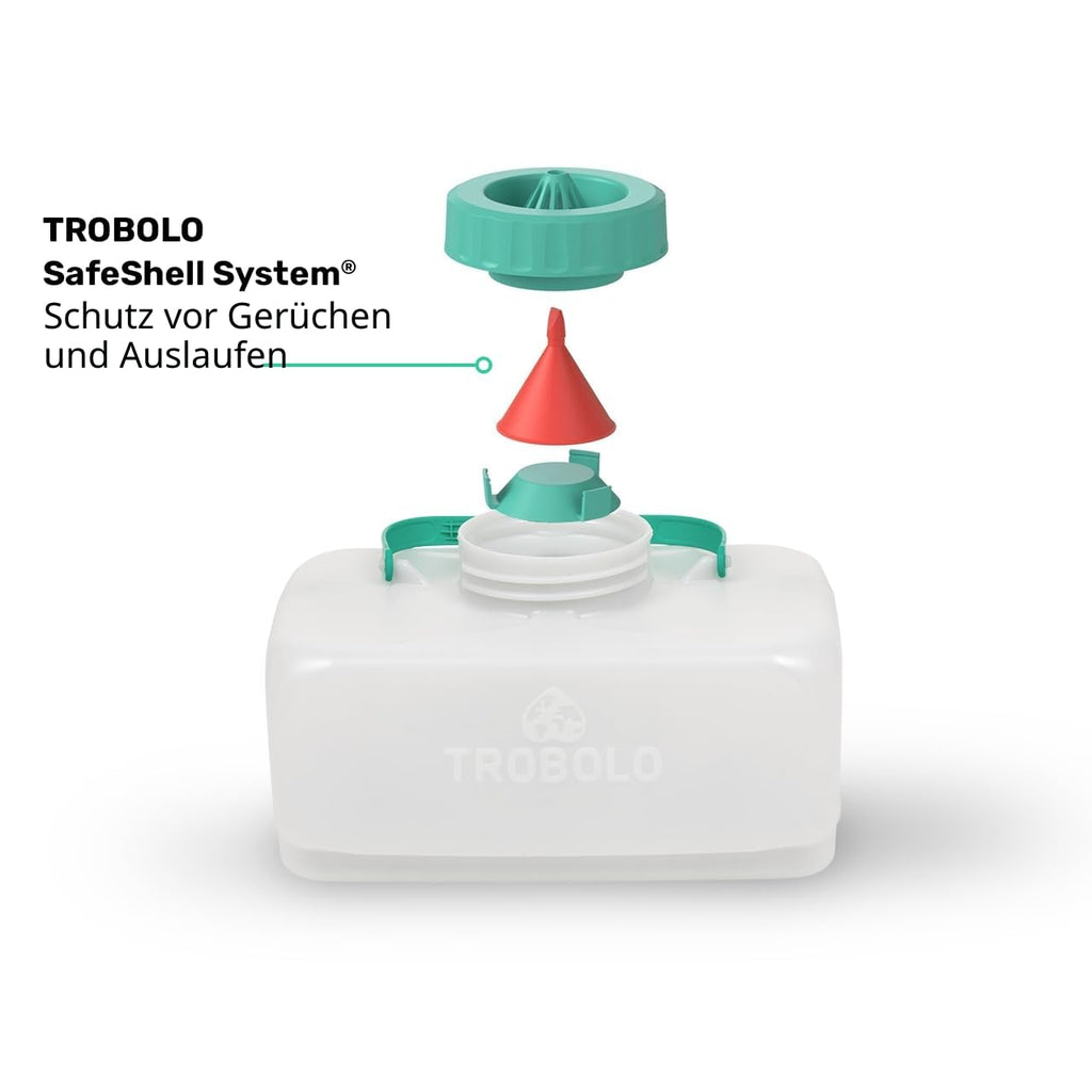 Mobile Trockentrenntoilette WandaGO P1 höhenverstellbar 31–44 cm 150 kg 6,5 L + 4,6 L Grau